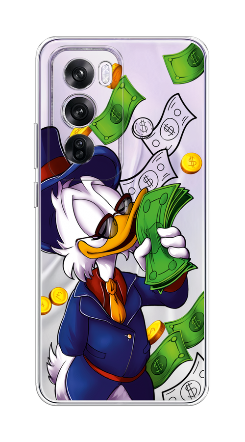 

Чехол на Oppo Reno 12 Pro "Scrooge McDuck with Money", Синий;зеленый;белый, 2517150-1