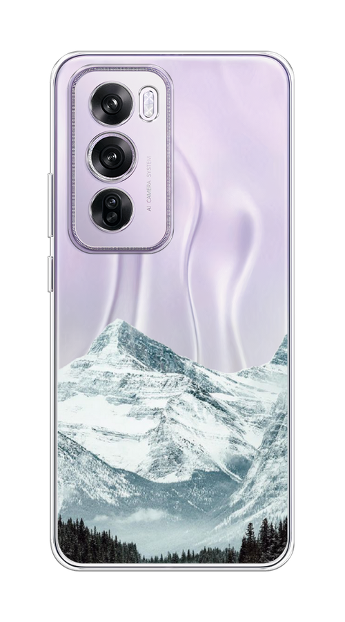 

Чехол на Oppo Reno 12 Pro "Горы арт 1", Белый;зеленый, 2517150-1