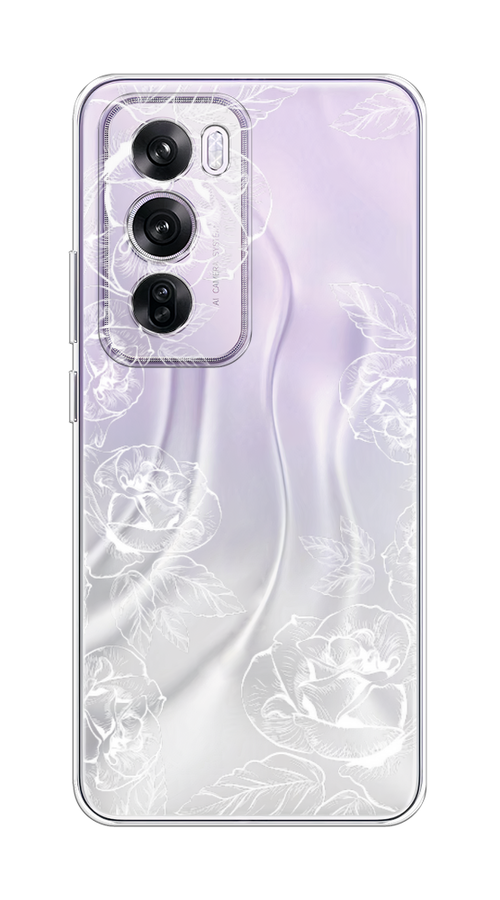 

Чехол на Oppo Reno 12 Pro "Розы графика", Черный;серый, 2517150-1