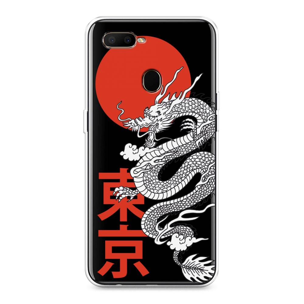 

Чехол на Oppo A5s "Китайский дракон", Черный;красный;белый, 252350-1