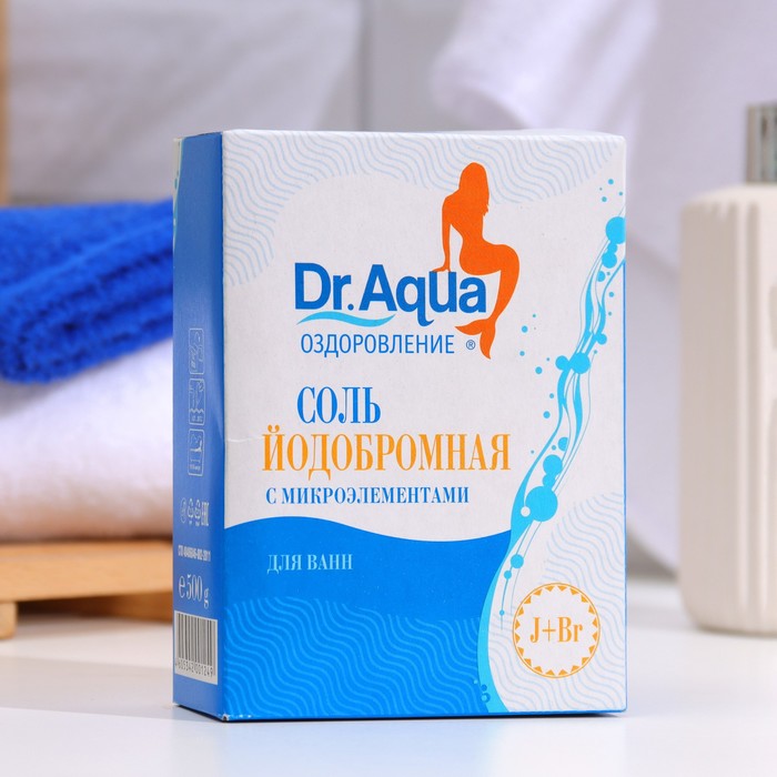 Соль для ванн Dr. Aqua Оздоровление, йодобромная, с микроэлементами, 500 г