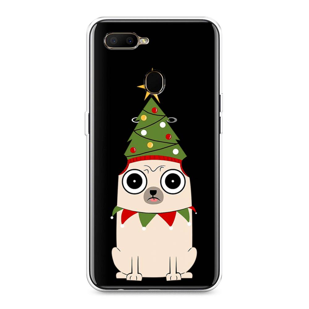 

Чехол для Oppo A5s "Собачка с ёлочкой", Бежевый;красный;зеленый, 252350-1