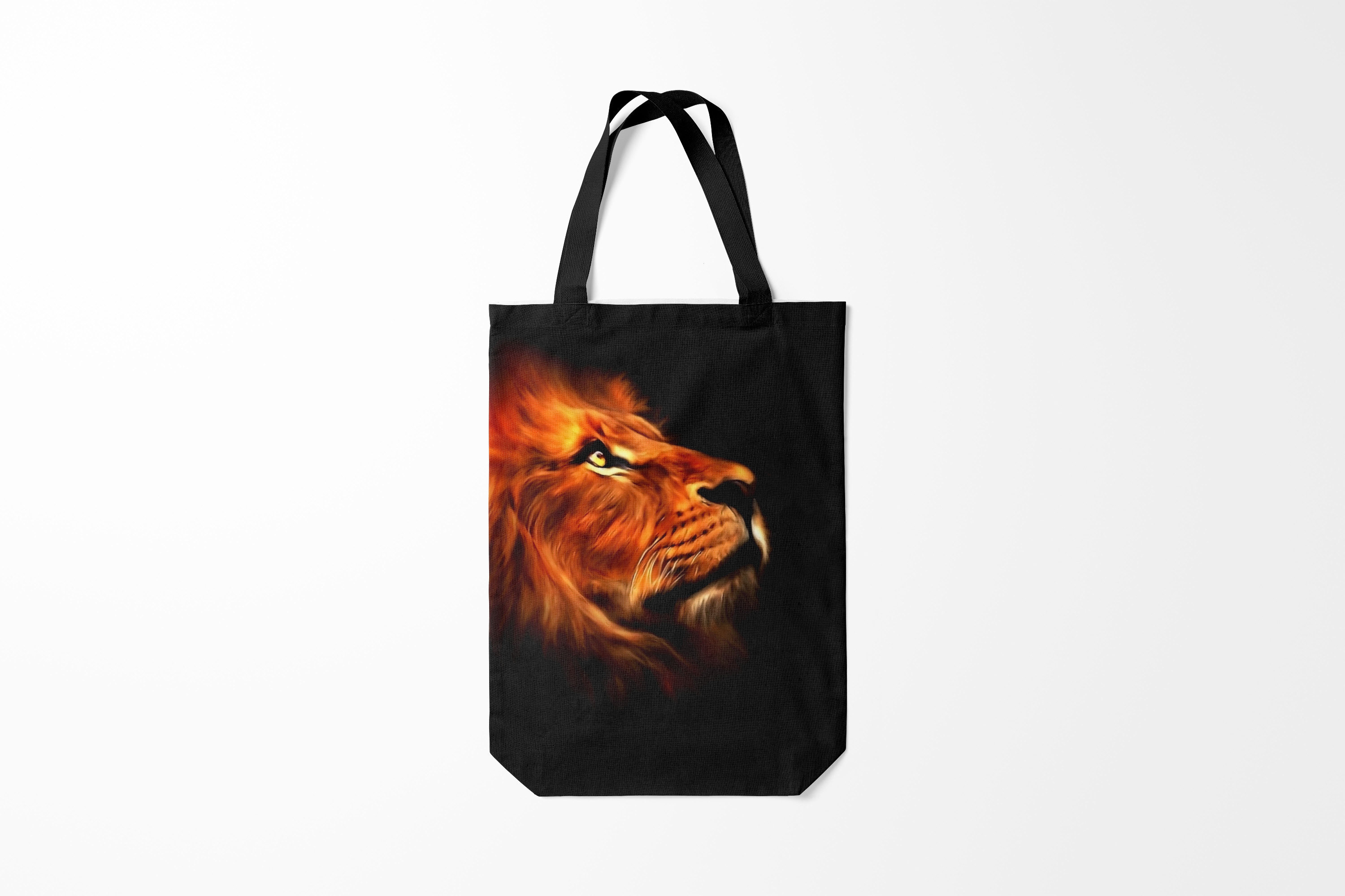 

Сумка шoппер унисекс Burnettie Животные Lion, черный, Животные Lion