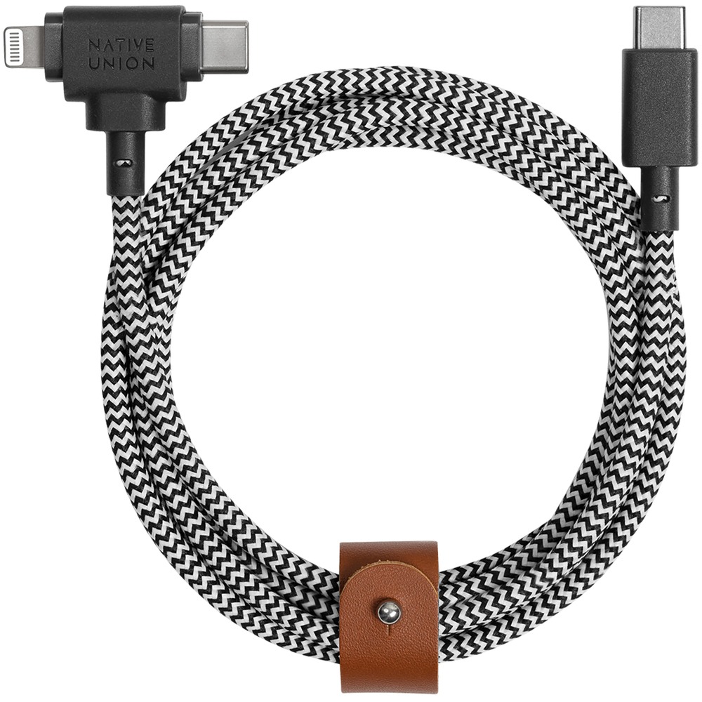 Зарядный кабель Native Union USB-C/Lightning, 1,5 м., зебра