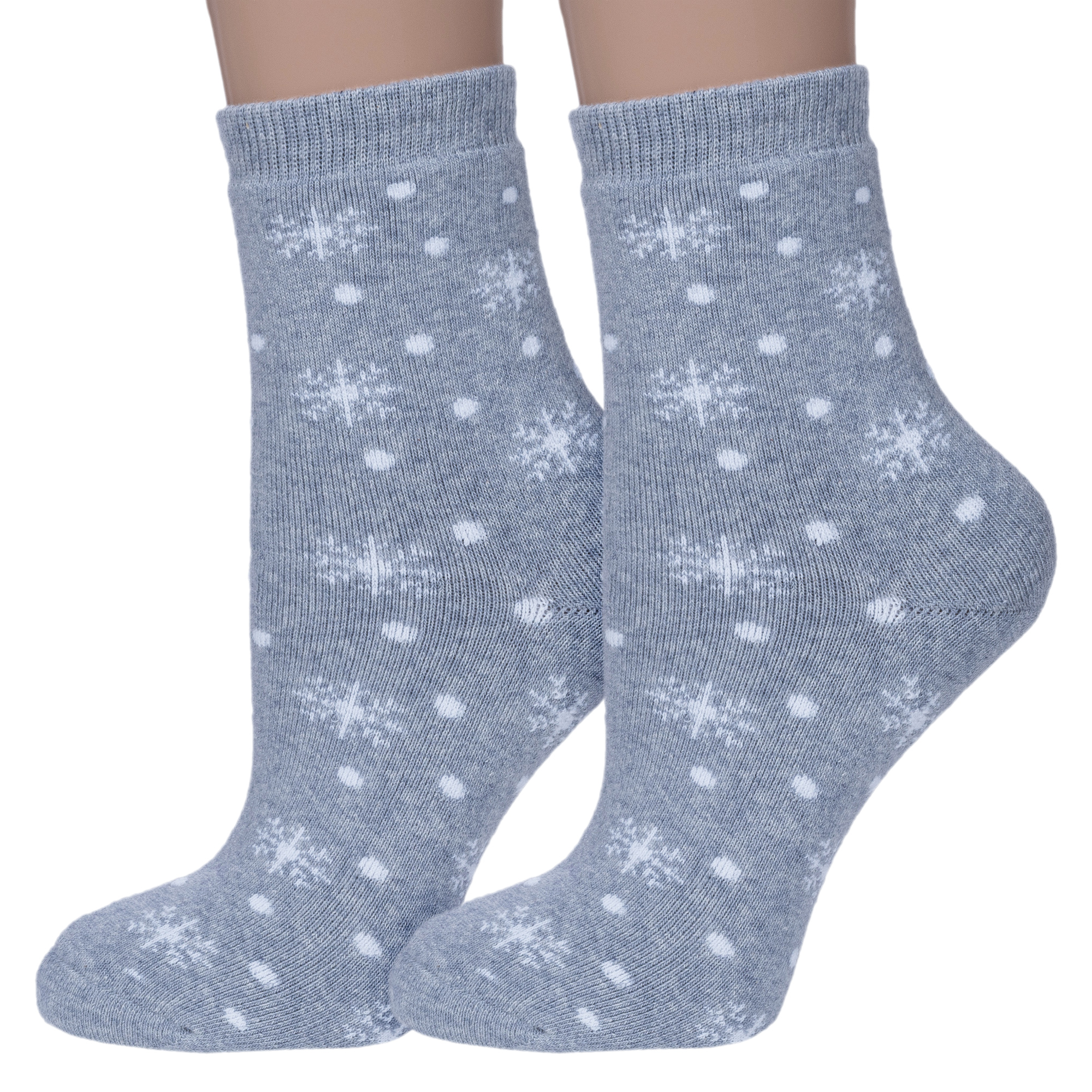 Комплект носков женских НАШЕ 2-432СМ серых 23