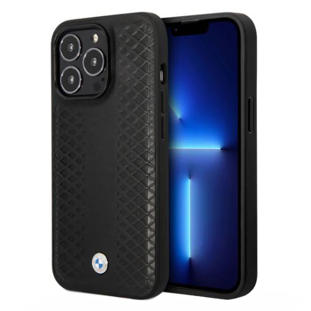 фото Чехол bmw signature leather diamond для iphone 14 pro для apple iphone 14 pro black