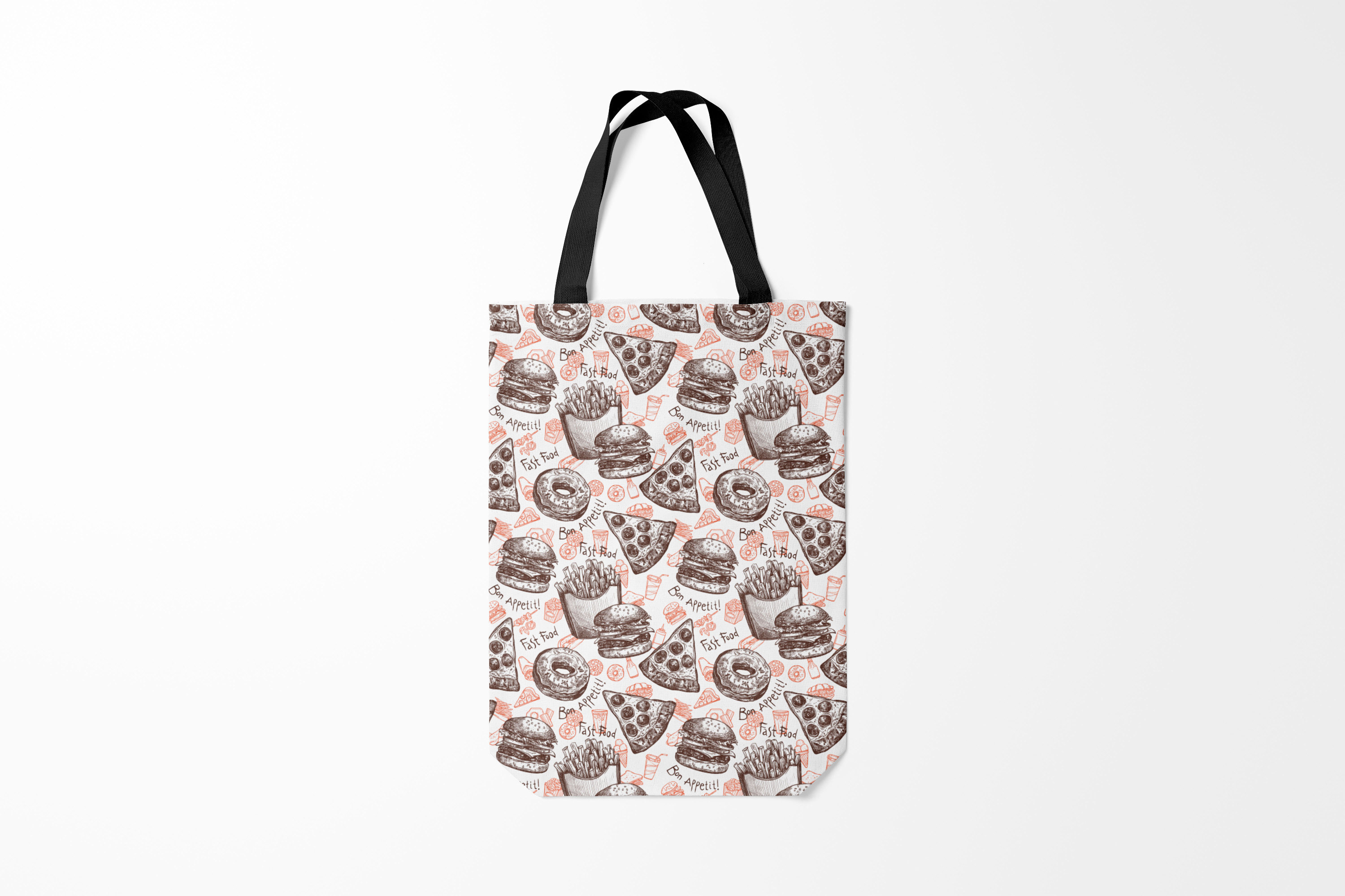 

Сумка шoппер унисекс Burnettie Еда Фастфуд Fast food, белый, Еда Фастфуд Fast food