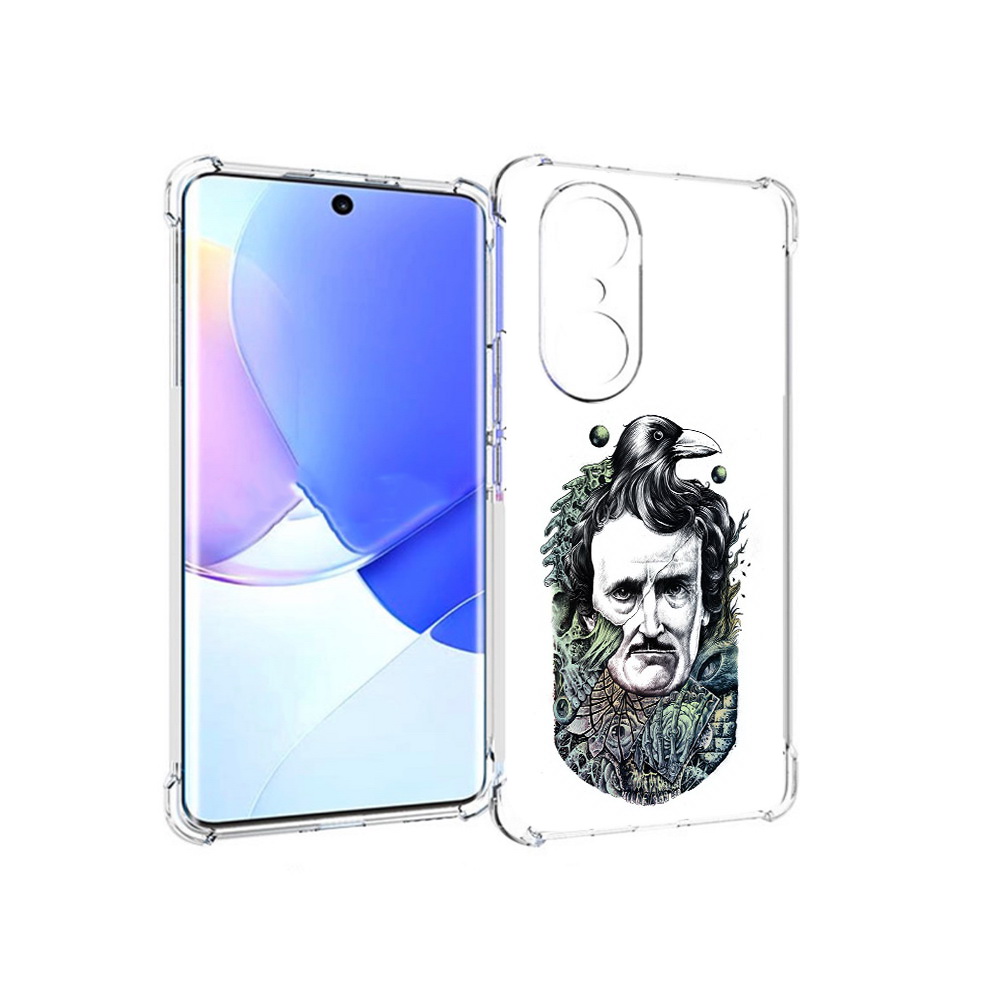 

Чехол MyPads Tocco для Honor 60 Pro Эдгар Аллан с вороном, Прозрачный, Tocco