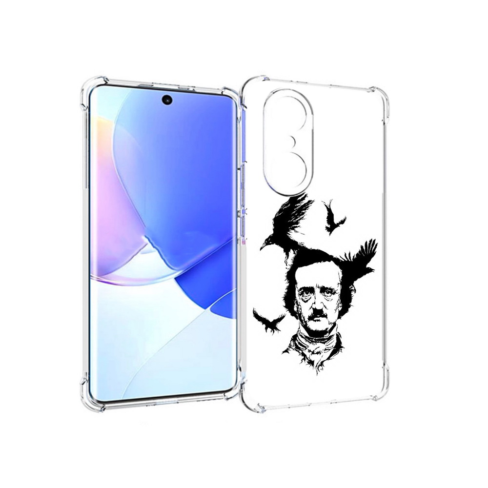 

Чехол MyPads Tocco для Honor 60 Pro Эдгар Аллан черно белый, Прозрачный, Tocco