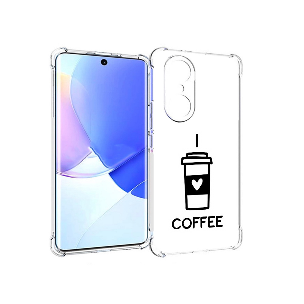 

Чехол MyPads Tocco для Honor 60 Pro Я люблю кофе, Прозрачный, Tocco