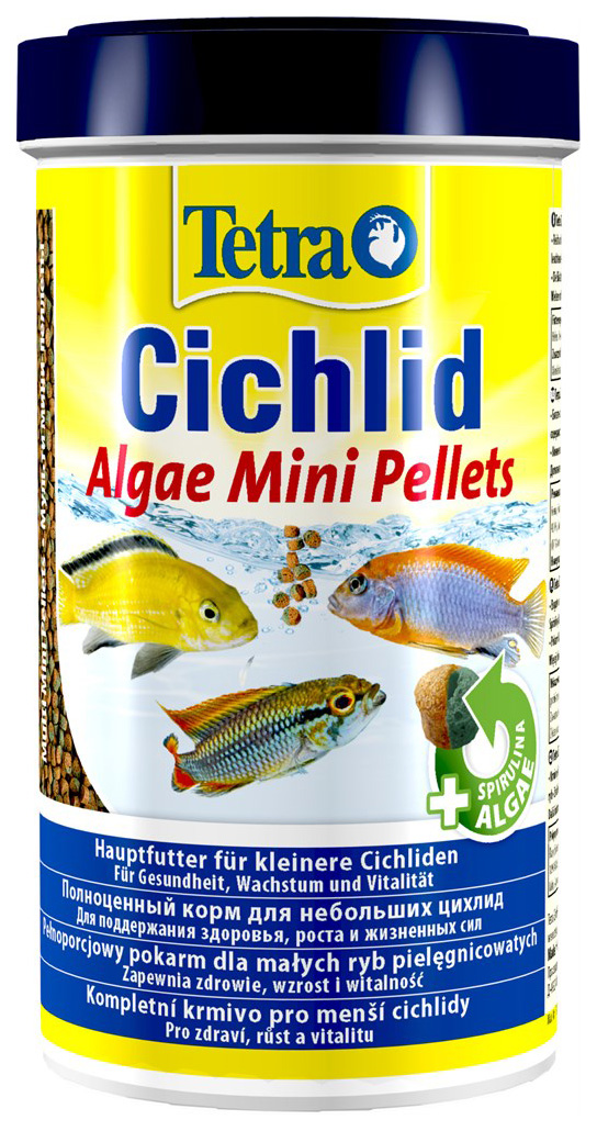 

Корм для всех видов цихлид TETRA Cichlid Algae Mini, гранулы, 500 мл