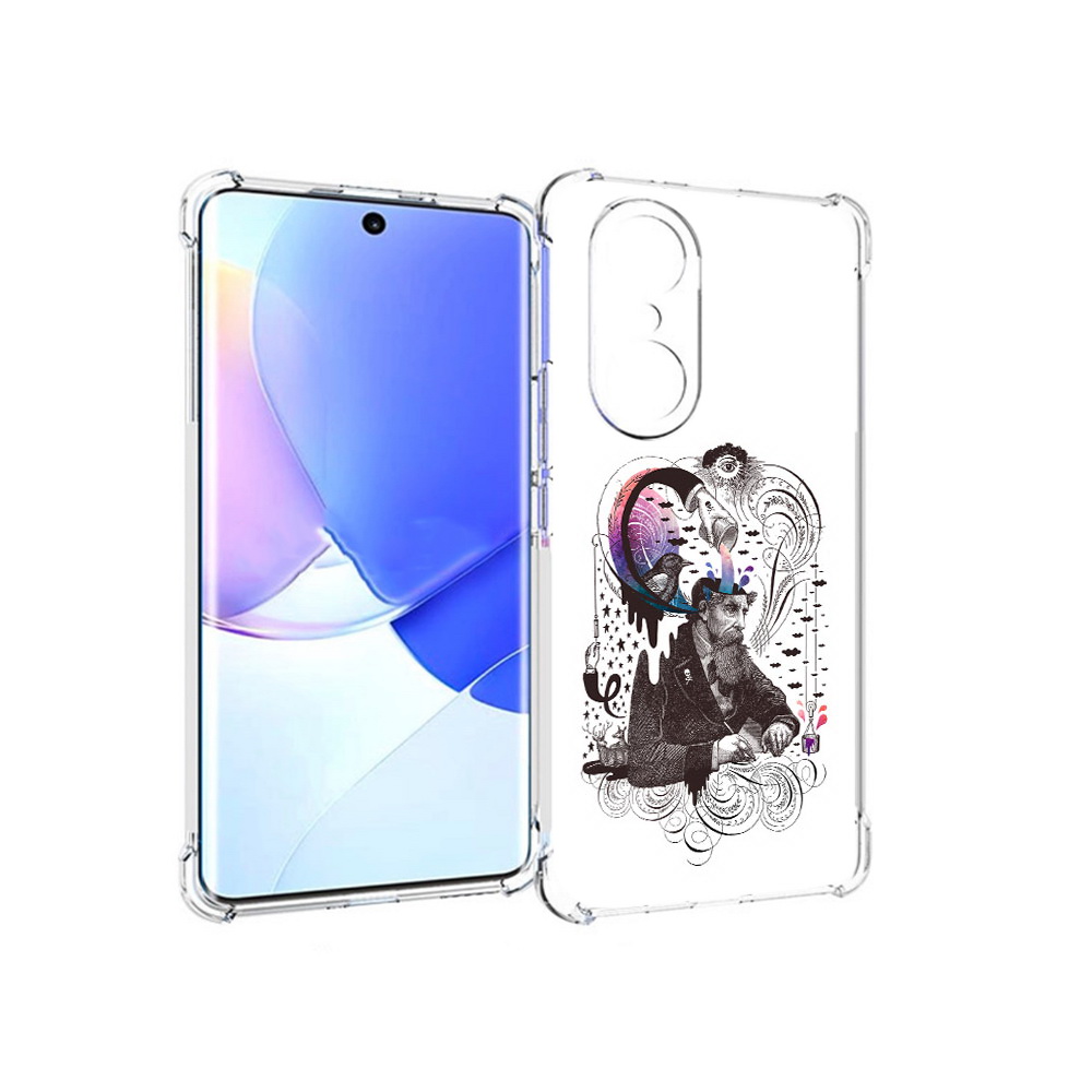 

Чехол MyPads Tocco для Honor 60 Pro абстракция думающий мужчина, Прозрачный, Tocco