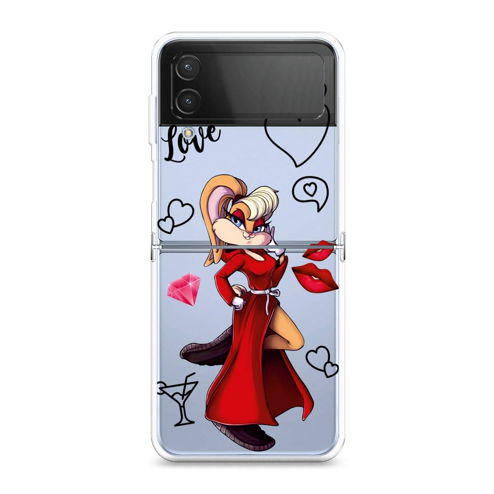 

Чехол на Samsung Galaxy Z Flip 4 "Rich Lola Bunny", Красный;бежевый;оранжевый, 2106650-6