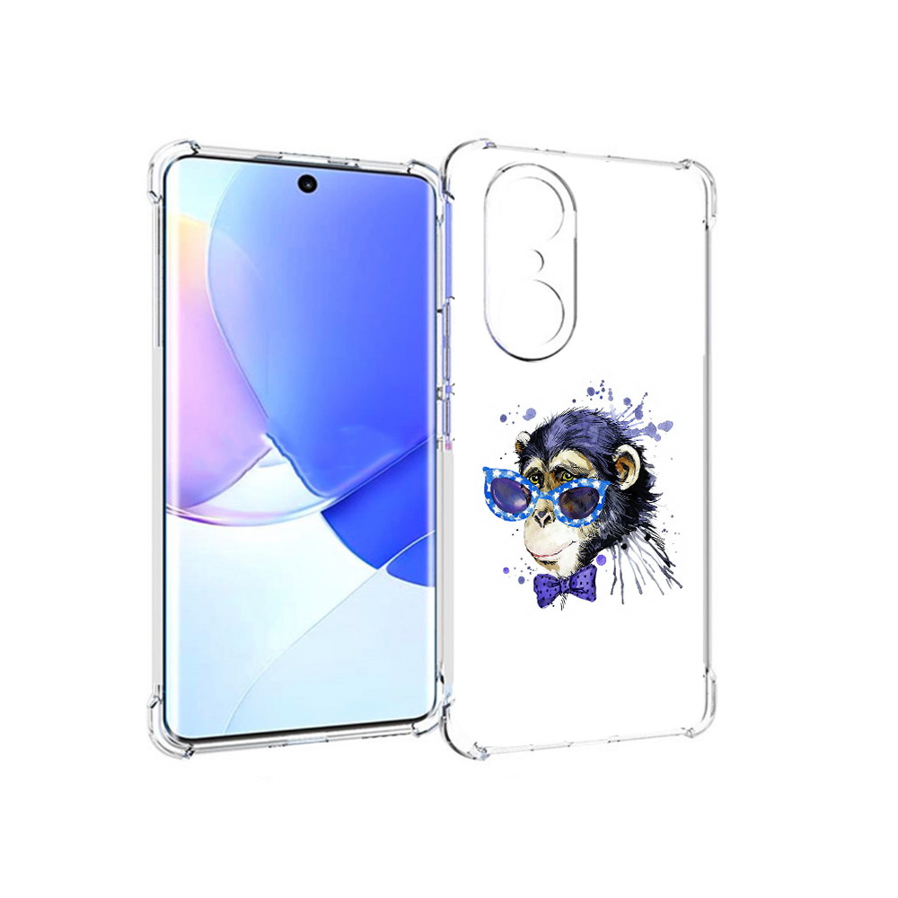 

Чехол MyPads Tocco для Honor 60 Pro акварельная обезьяна, Прозрачный, Tocco