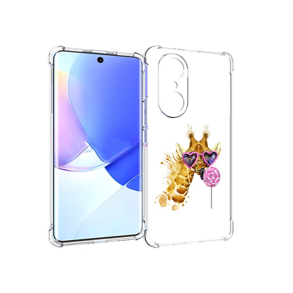 

Чехол MyPads Tocco для Honor 60 Pro акварельный жираф, Прозрачный, Tocco