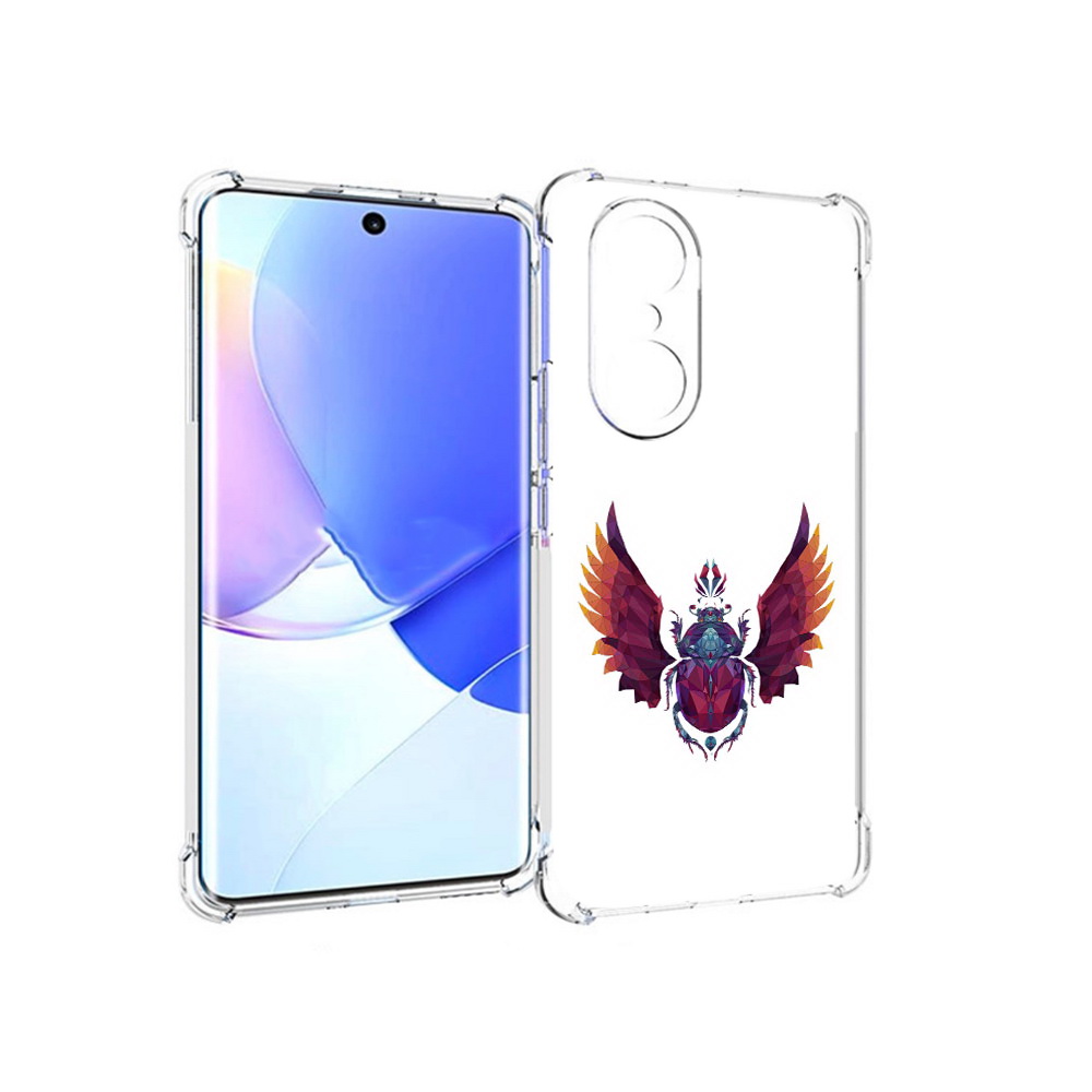 

Чехол MyPads Tocco для Honor 60 Pro алмазный скоробей, Прозрачный, Tocco