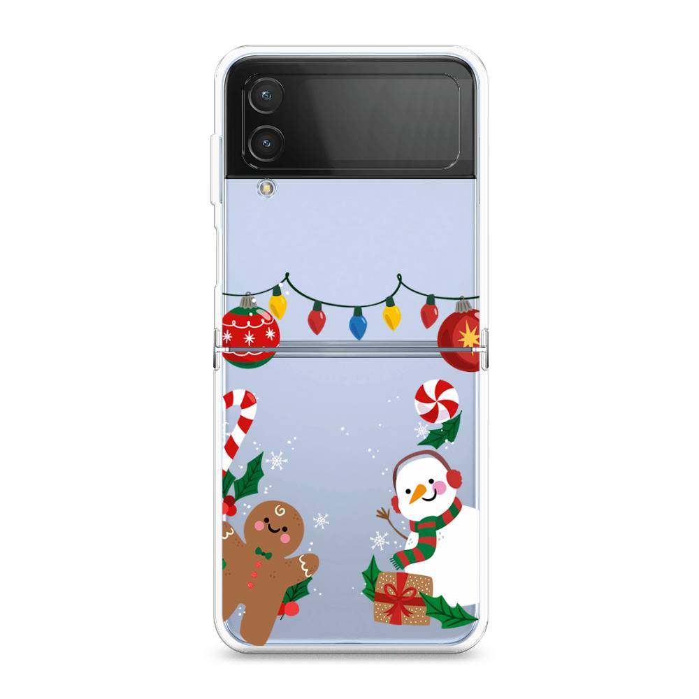 

Чехол на Samsung Galaxy Z Flip 4 "Новогоднее настроение", Коричневый;красный;зеленый, 2106650-5
