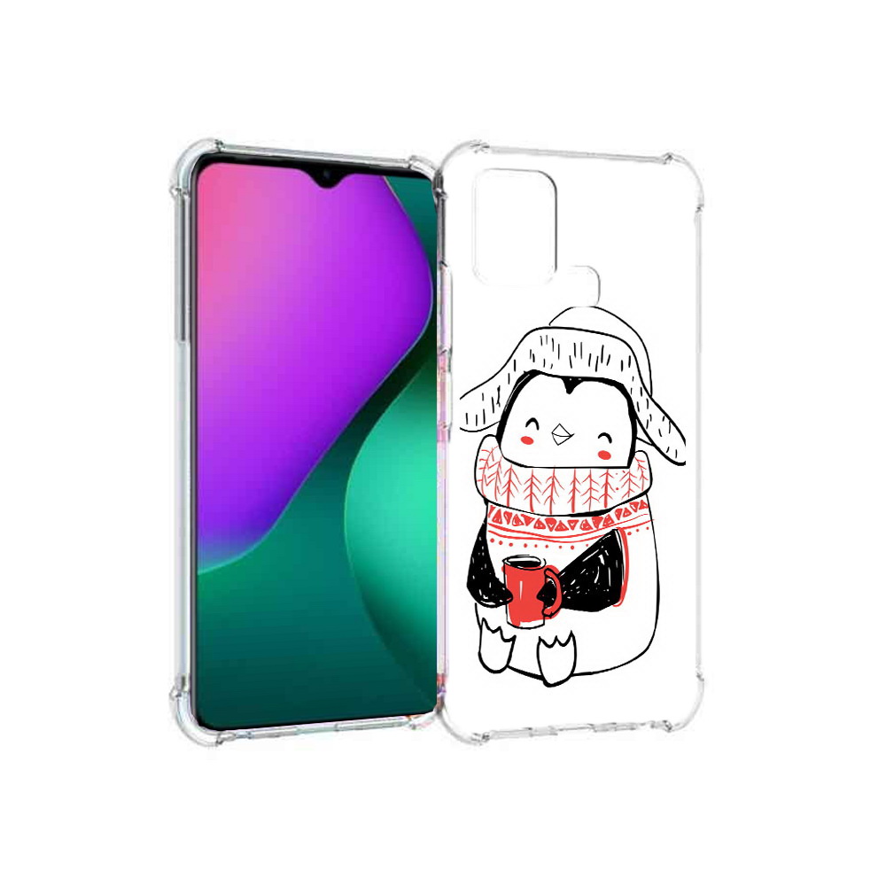 

Чехол MyPads Tocco для Infinix Hot 10 Play Милый пингвин, Прозрачный, Tocco