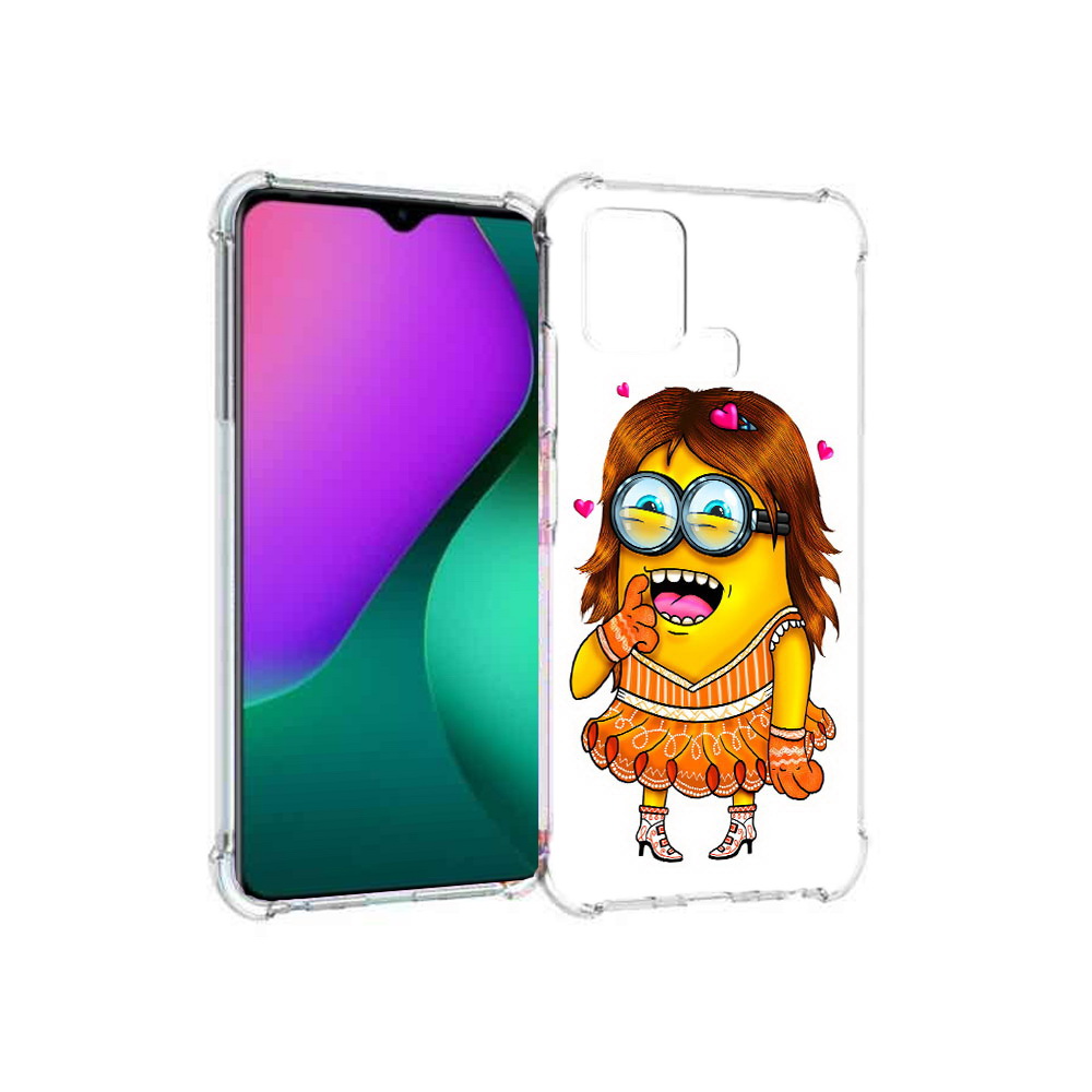 

Чехол MyPads Tocco для Infinix Hot 10 Play Миньон девочка, Прозрачный, Tocco