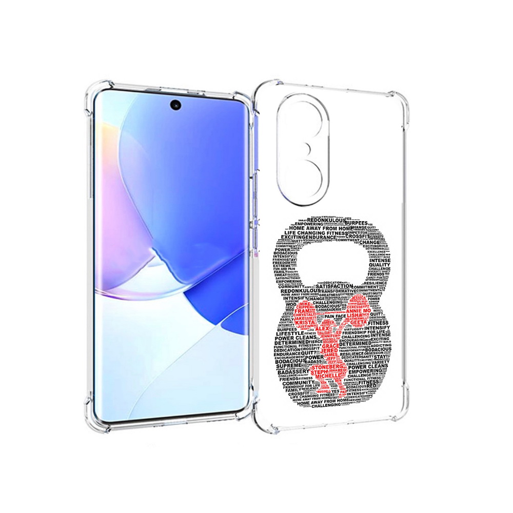 

Чехол MyPads Tocco для Honor 60 Pro бодибилдинг гиря из слов, Прозрачный, Tocco