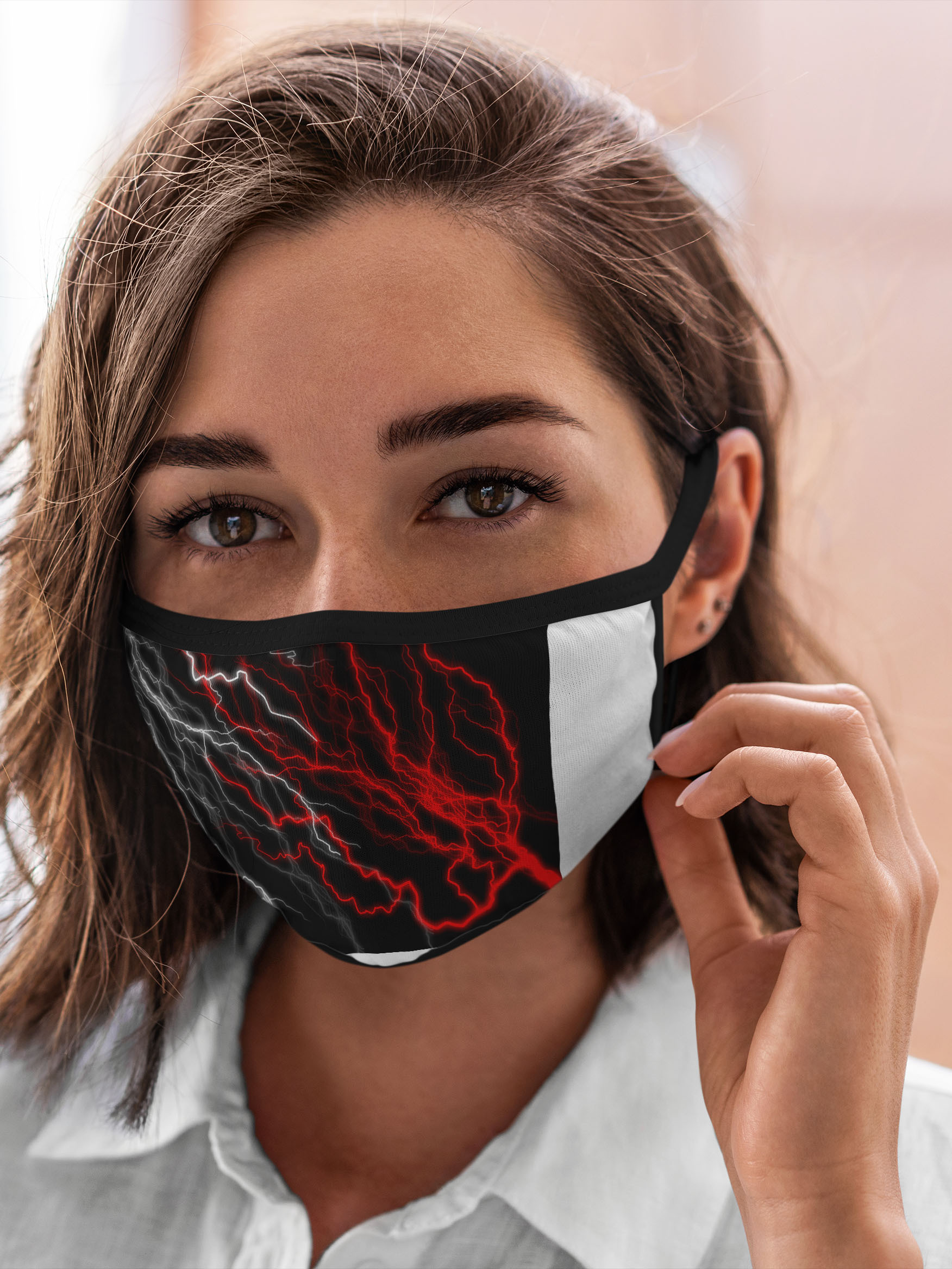 

Многоразовая маска унисекс Burnettie Природа Молния., Разноцветный, Природа Молния.