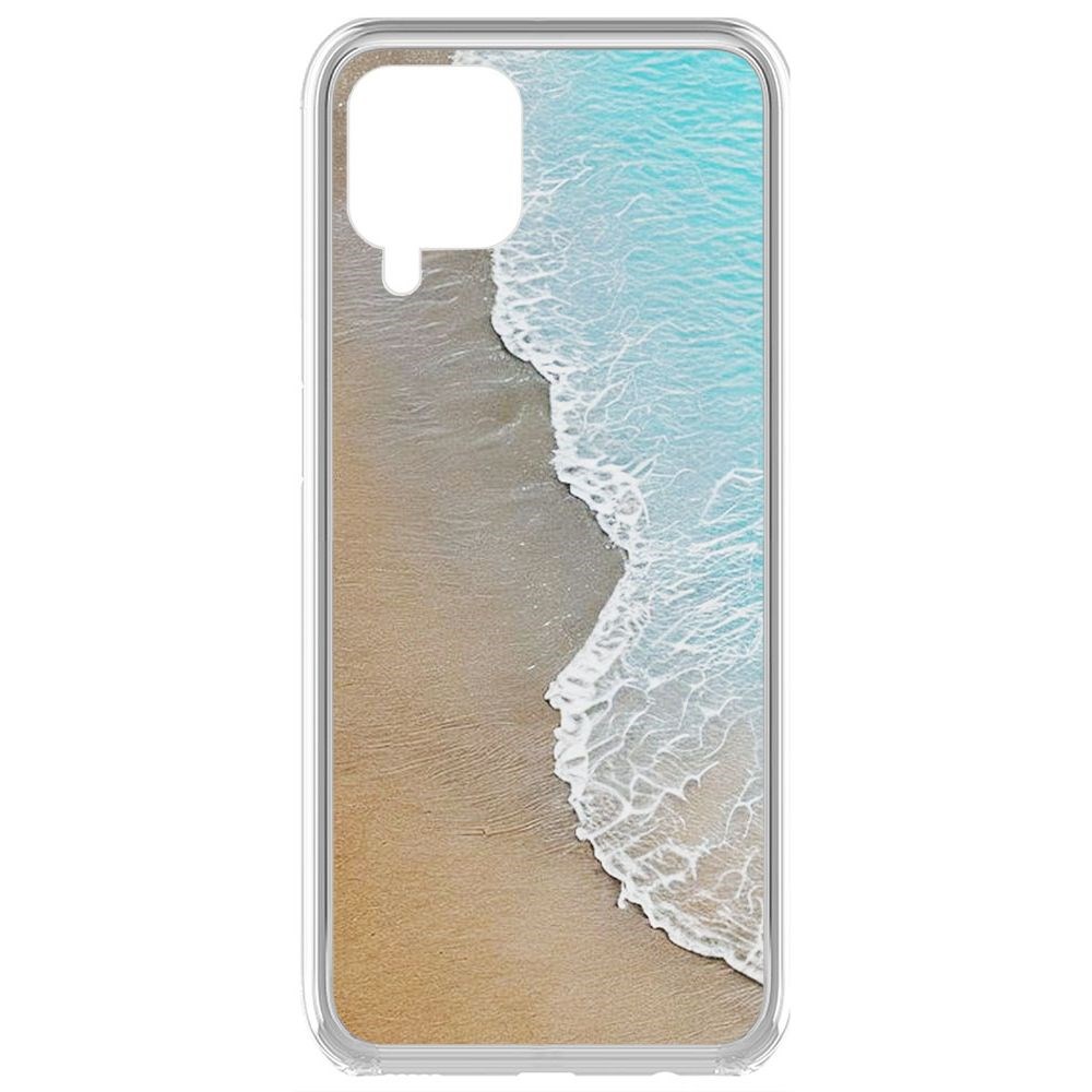 

Чехол-накладка Krutoff Clear Case Прибой для Samsung Galaxy A12 (A125), Прозрачный