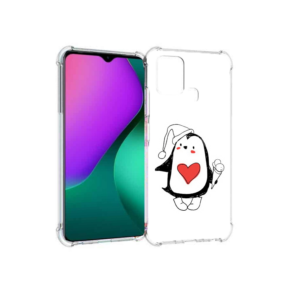 

Чехол MyPads Tocco для Infinix Hot 10 Play Пингвин с мороженым, Прозрачный, Tocco