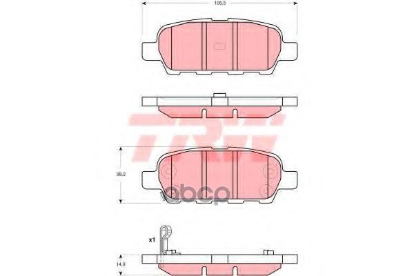 

Тормозные колодки TRW/Lucas задние для Nissan X-Trail 2.0, 2.5, 2.2CDi 2001 GDB3294