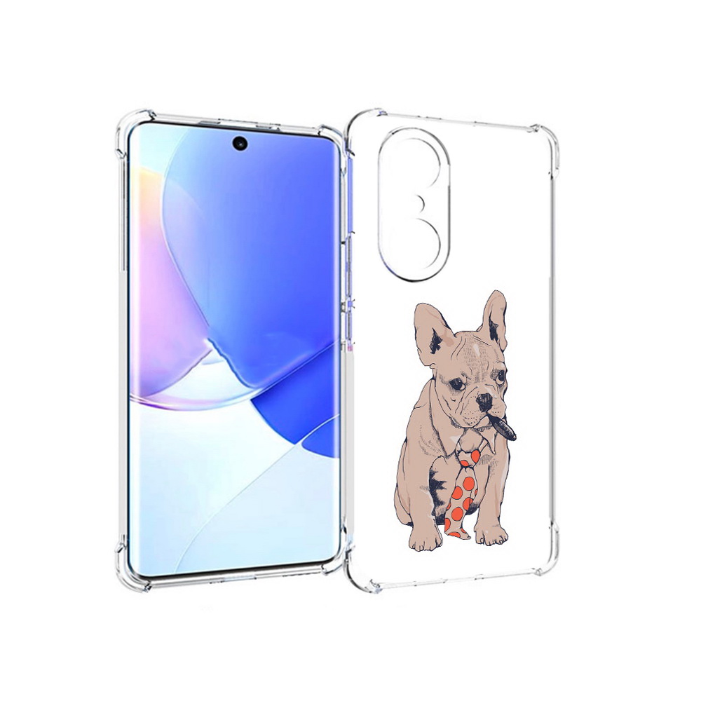 

Чехол MyPads Tocco для Honor 60 Pro бульдог с сигарой, Прозрачный, Tocco