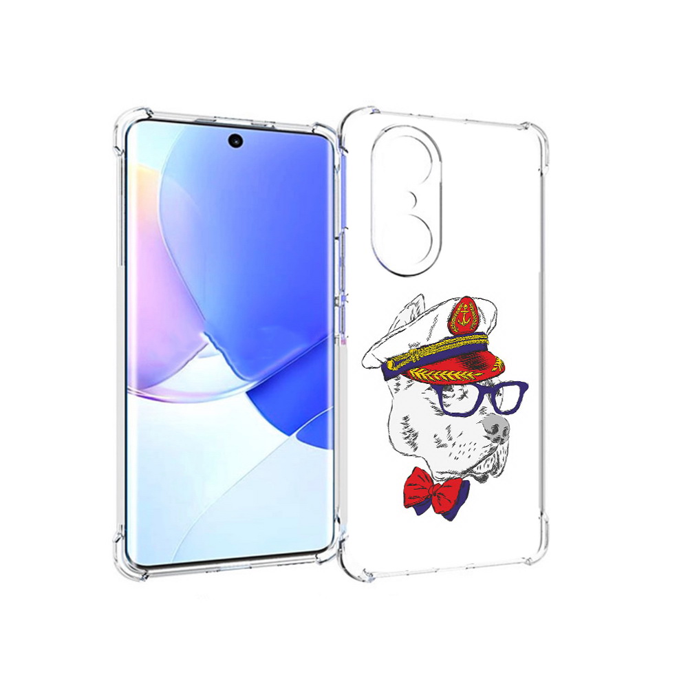 

Чехол MyPads Tocco для Honor 60 Pro бульдог, Прозрачный, Tocco