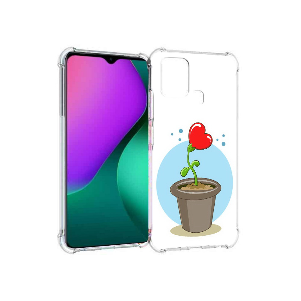 

Чехол MyPads Tocco для Infinix Hot 10 Play Растение любви 14 февраля, Прозрачный, Tocco