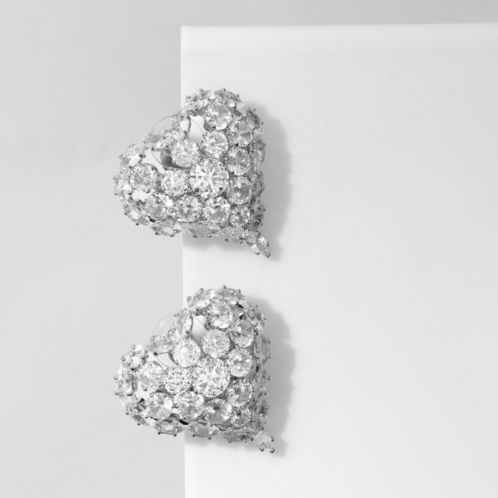 

Серьги из бижутерного сплава Queen Fair 9690639, фианит, 9690639