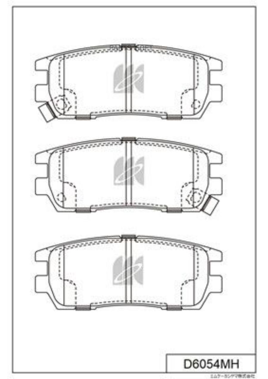 

Тормозные колодки Kashiyama задние с антискрипной пластиной D6054MH