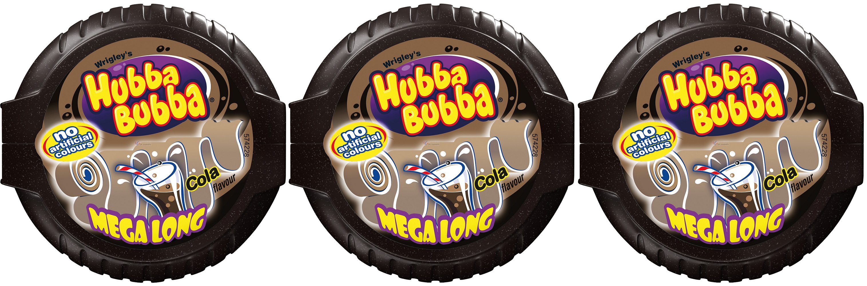 Жевательная резинка Wrigley's Hubba Bubba Cola лента 56г х 3 шт