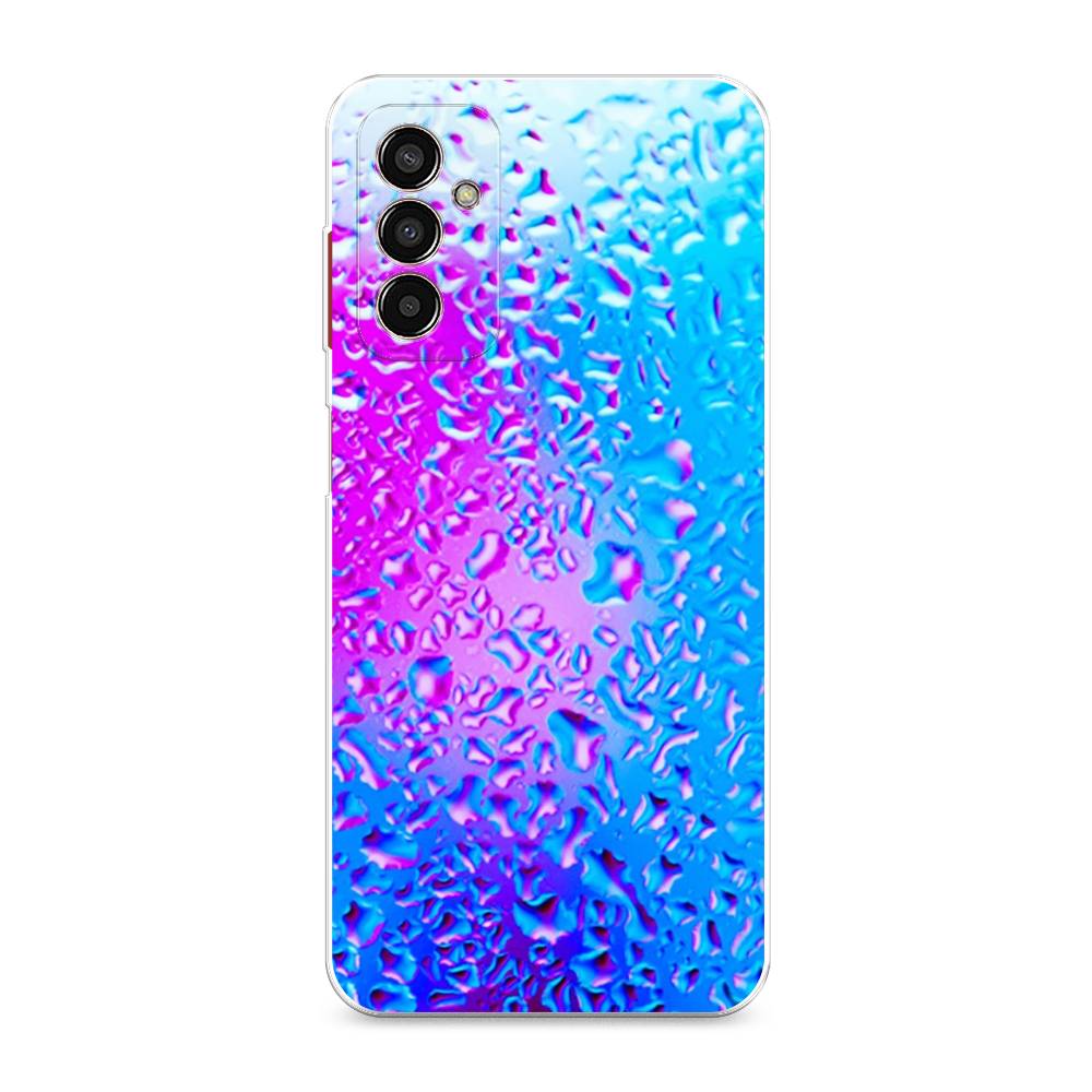 

Чехол на Samsung Galaxy M13 "Капли на стекле", Голубой;розовый, 2106850-3