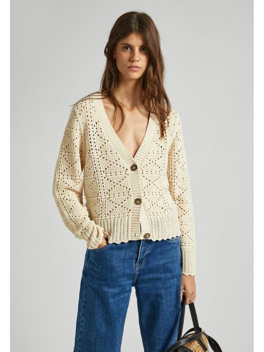 

Кардиган женский Pepe Jeans London PE121I0GK бежевый L, PE121I0GK