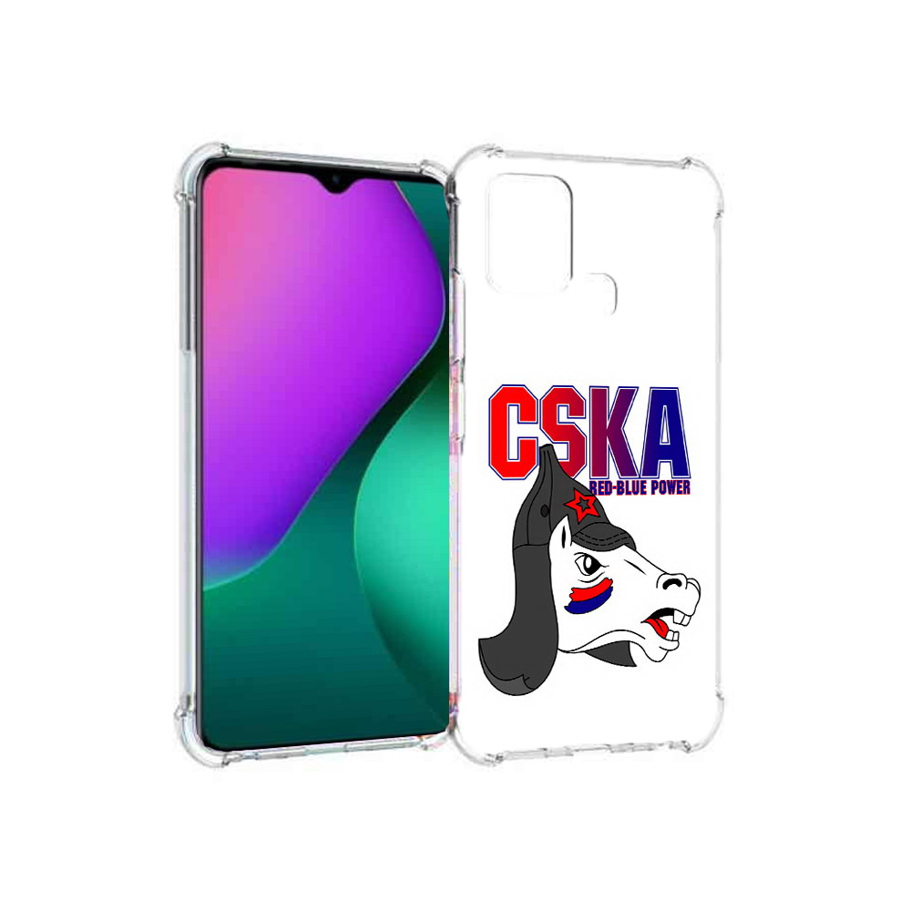 

Чехол MyPads Tocco для Infinix Hot 10 Play ФК ЦСК лошадка россия, Прозрачный, Tocco