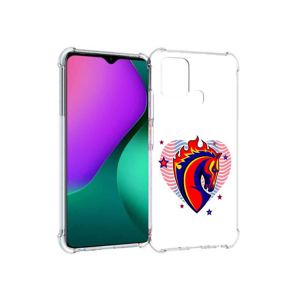 

Чехол MyPads Tocco для Infinix Hot 10 Play ФК ЦСЛ Лошадь, Прозрачный, Tocco