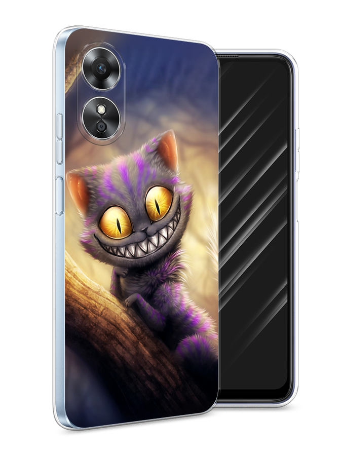 

Чехол Awog на Oppo A17 "Cheshire Cat", Фиолетовый;желтый, 2512050-1