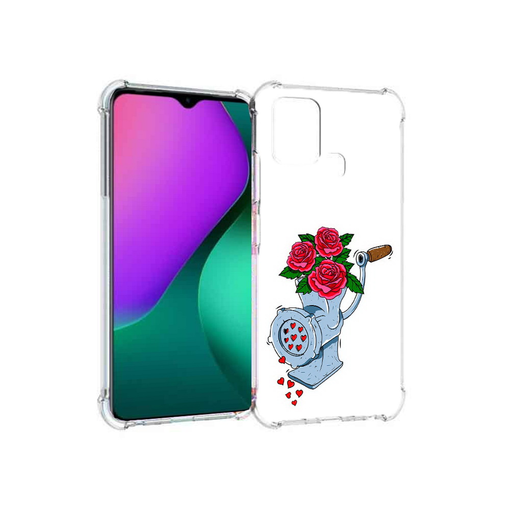 

Чехол MyPads Tocco для Infinix Hot 10 Play Цветочные сердца, Прозрачный, Tocco