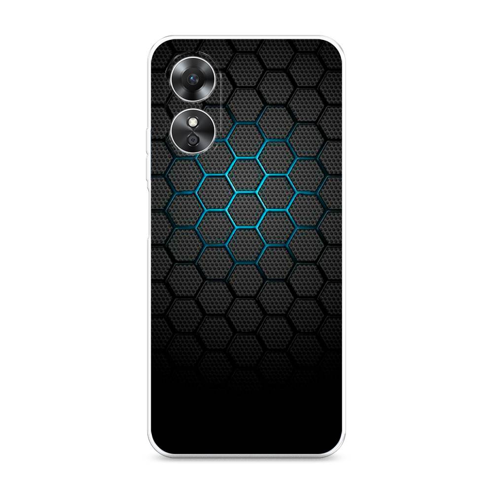 

Чехол Awog для Oppo A17 "Бирюзовые соты", Голубой;синий;черный, 2512050-3