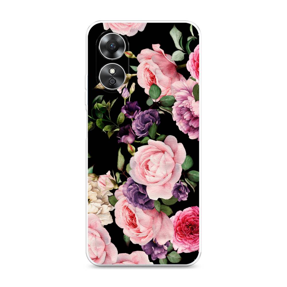 

Чехол Awog на Oppo A17 "Пионы для черном", Черный;розовый;зеленый, 2512050-8