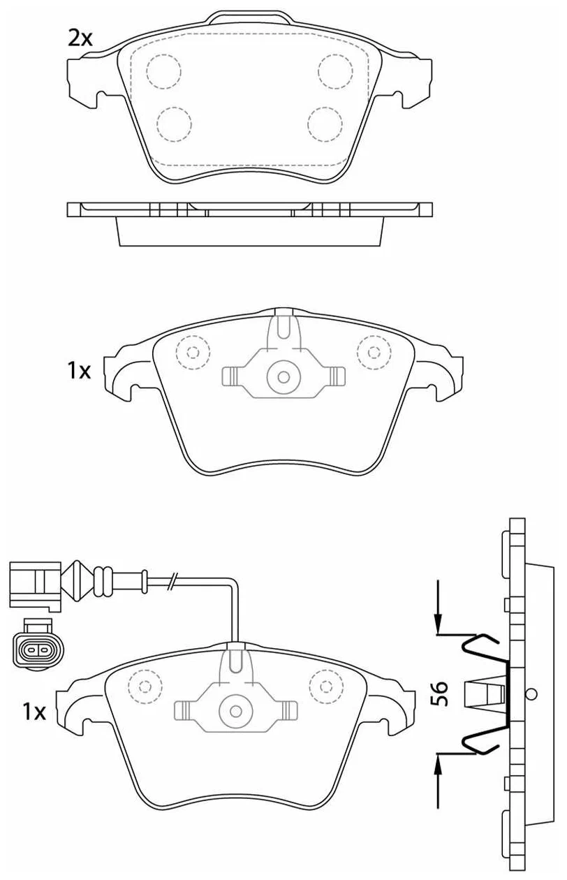 

Комплект тормозных колодок NiBK PN0353W