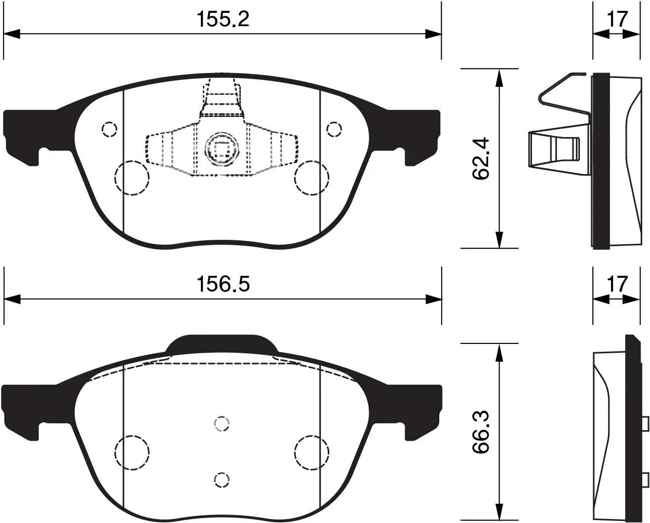 

Комплект тормозных колодок NiBK PN1219