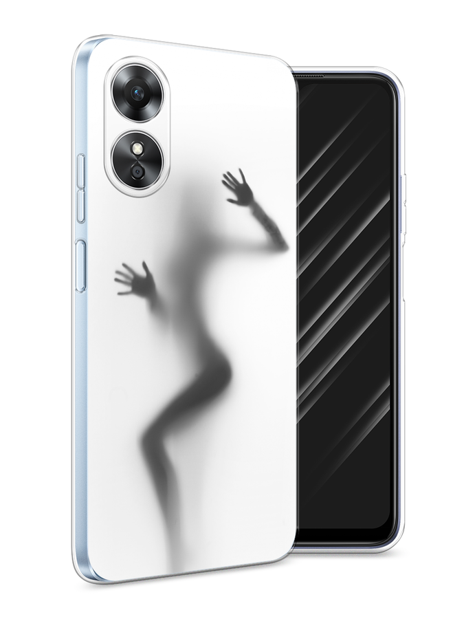 

Чехол Awog на Oppo A17 "Девушка в душе", Серый;белый;черный, 2512050-7