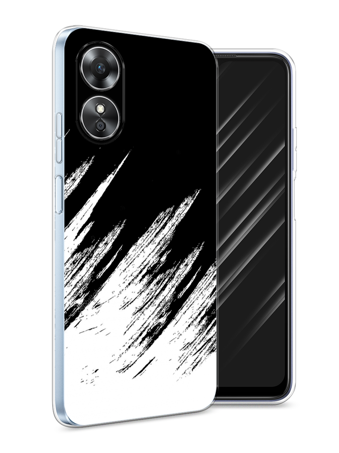 

Чехол Awog на Oppo A17 "Черно белые брызги", Черный;белый;бежевый, 2512050-3
