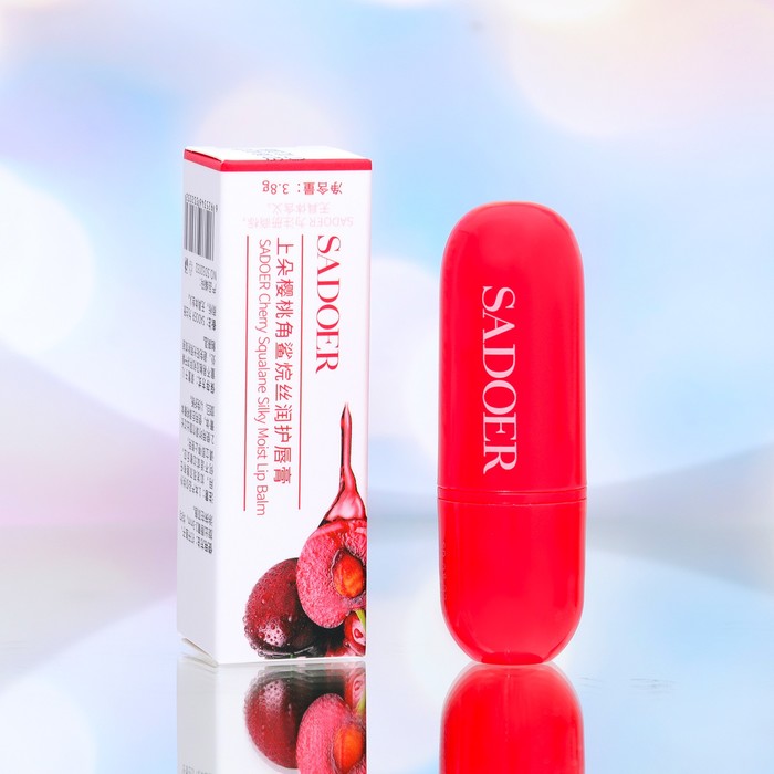 

Бальзам для губ Sadoer Cherry Squalane Silky Moist, с экстрактом вишни, 7 г, Прозрачный