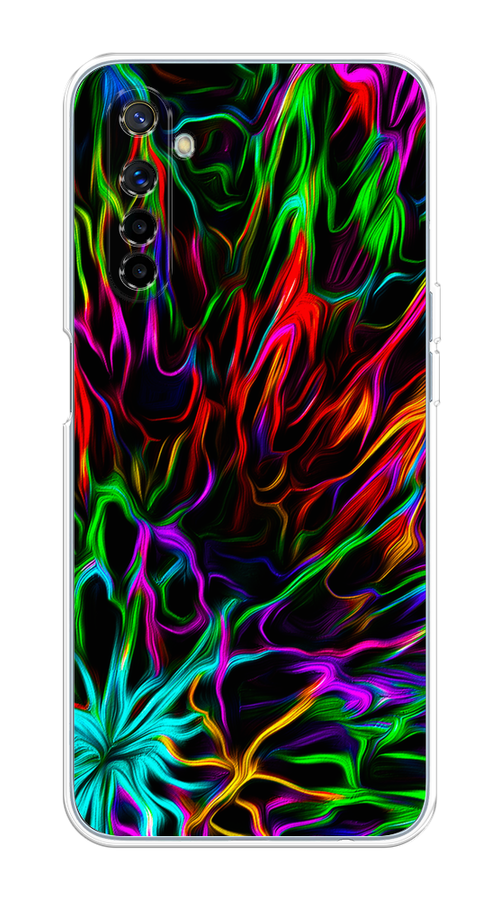 

Чехол на Realme 6 "Разноцветные разводы", Голубой;зеленый;оранжевый, 252750-3