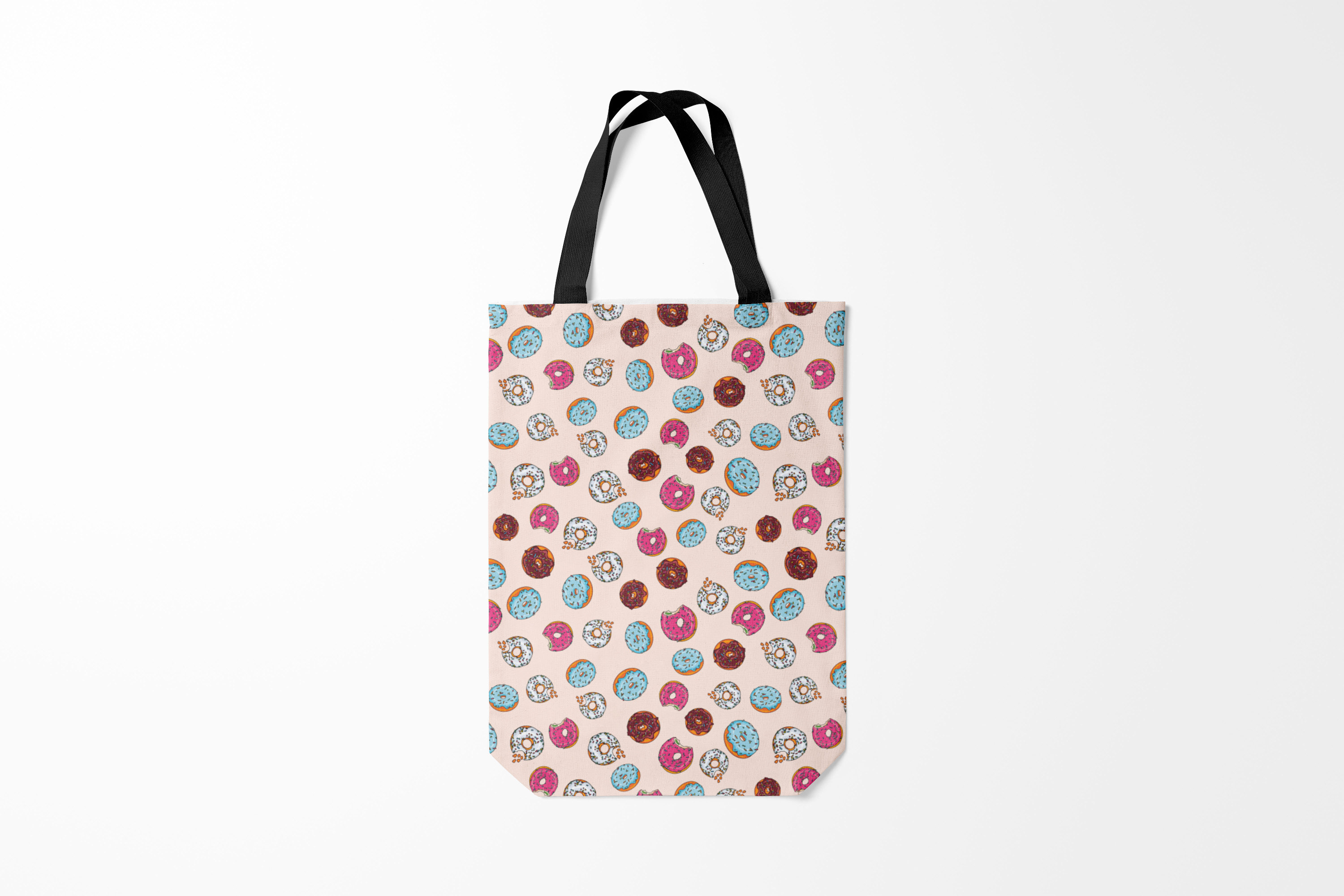 

Сумка шoппер унисекс Burnettie Еда Пончики донаты паттерн, розовый, Еда Пончики донаты паттерн