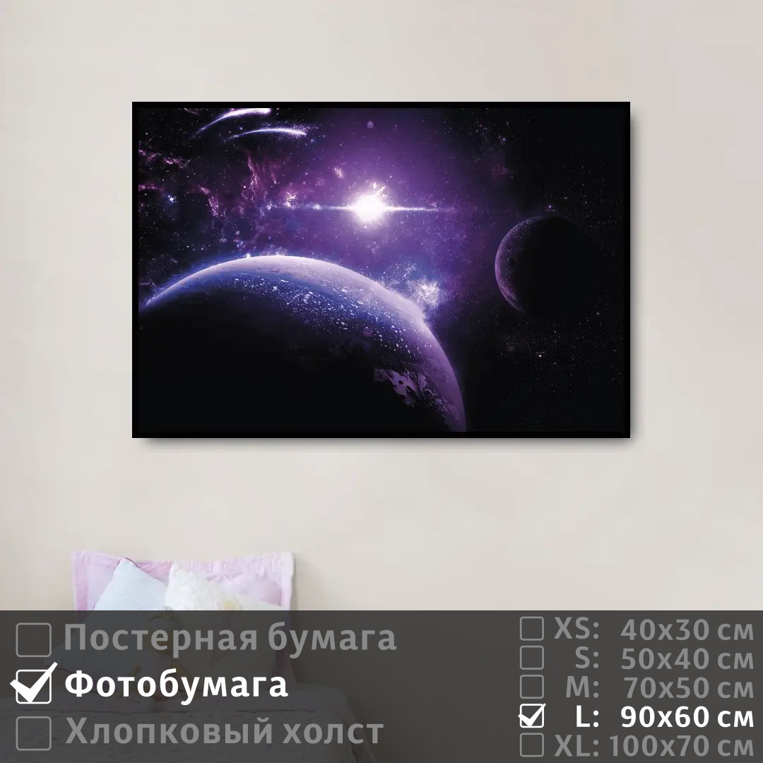 

Постер на фотобумаге ПолиЦентр Фантастические планеты 90х60 см, ФантастическиеПланеты